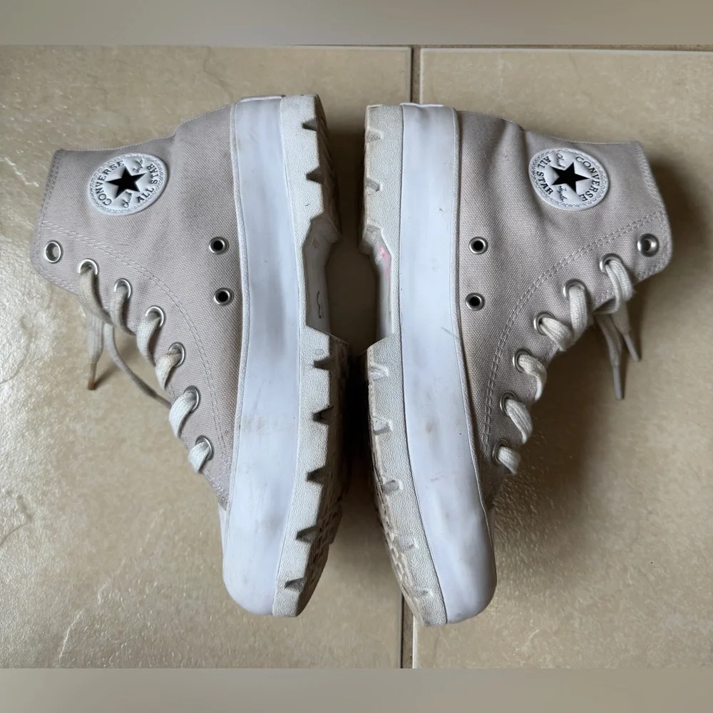 Converse Chuck Taylor All Star Move Tan Canvas Platform HT Sneakers Size W-6 - Picture 5 of 14